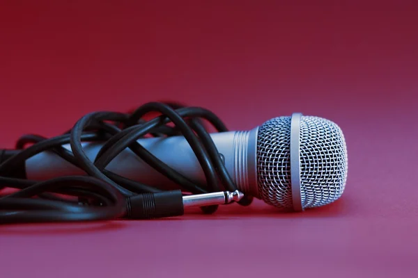 Stock image Microphone in wires