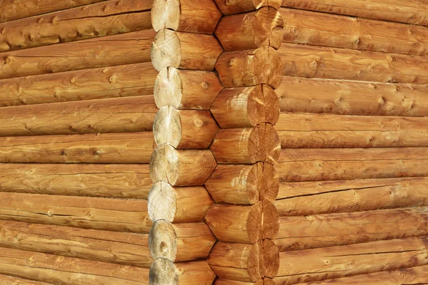 Log kabinens hjørnestruktur - Stock-foto