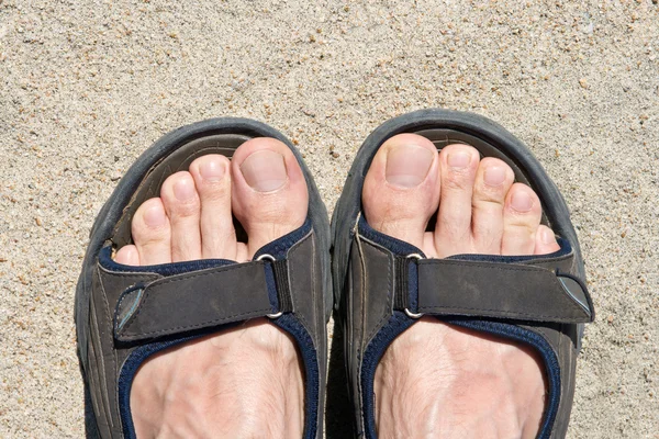 stock image Feet on sand