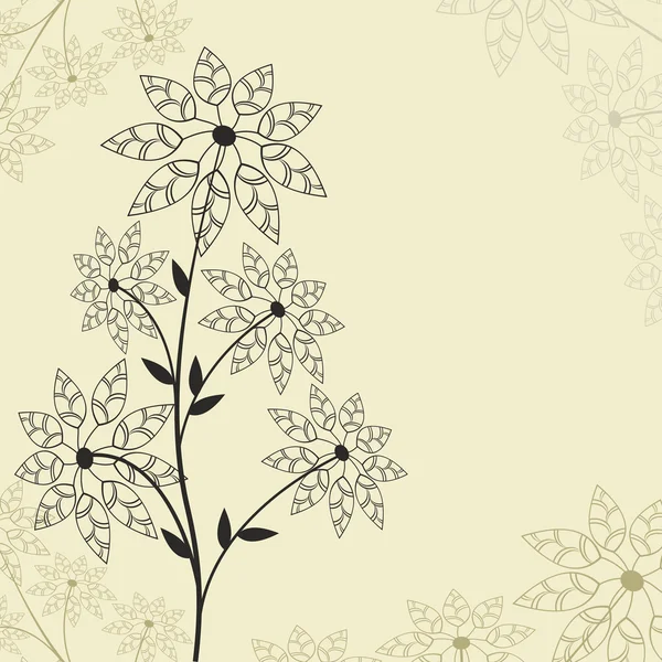 Ξηρά λουλούδια - εικονογράφηση φορέας — Διανυσματικό Αρχείο