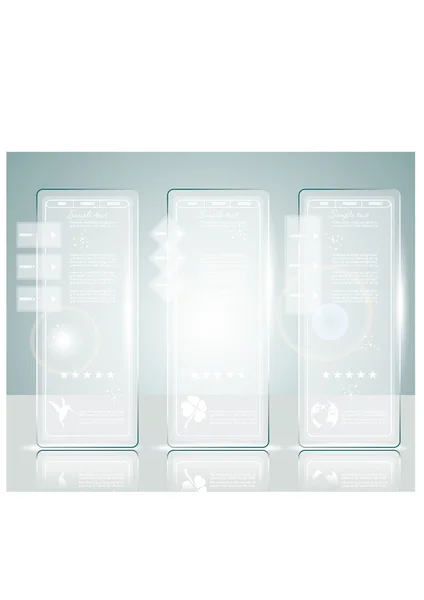 Bannières en verre transparent — Image vectorielle