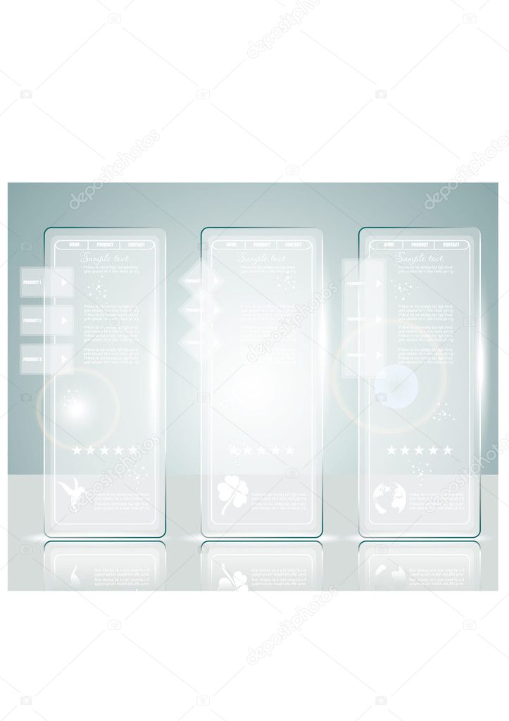 Transparent glass banners