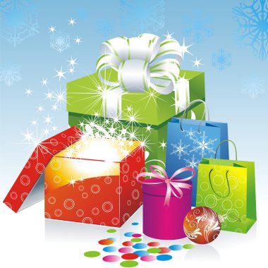 Christmas gifts vector image clipart