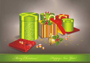 Christmas gifts vector image clipart