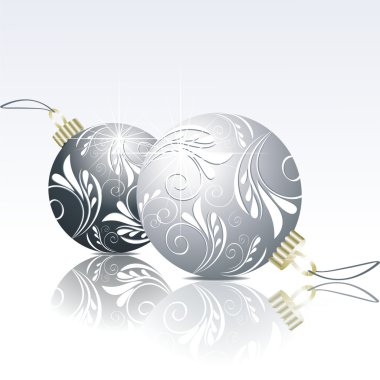 elegant christmas background with balls clipart