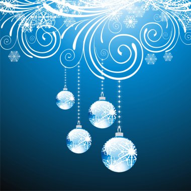 elegant christmas background with balls clipart