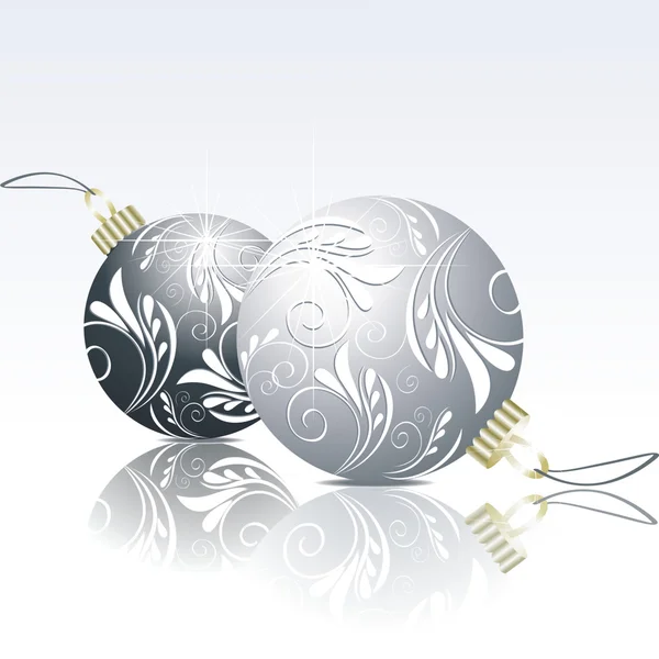 带有球的优雅的圣诞节背景 — 图库矢量图片