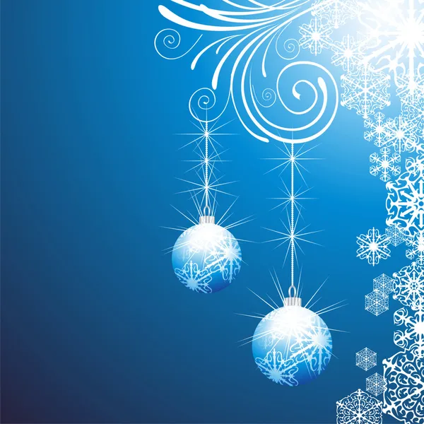 Elegant jul bakgrund med bollar — Stock vektor