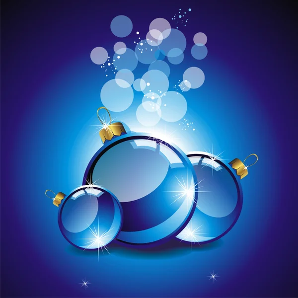 Elegante kerst achtergrond met ballen — Stockvector