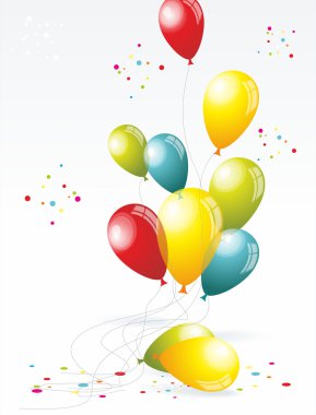 beautiful vector balloons design background clipart