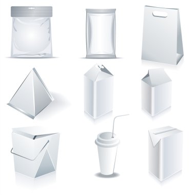 White package templates clipart