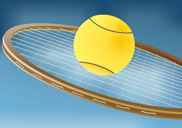 テニスラケットとボール — ストックベクタ