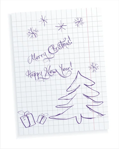 Christmas baby greeting card — Stock Vector