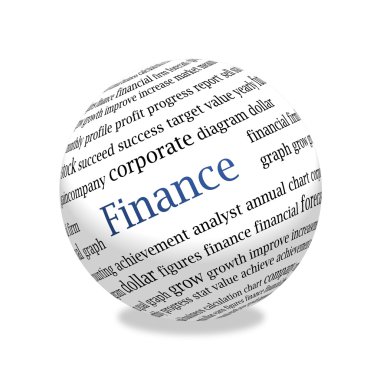 Abstract 3d finance sphere clipart