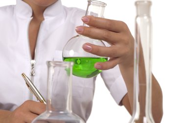 Scientist working in the laboratory clipart