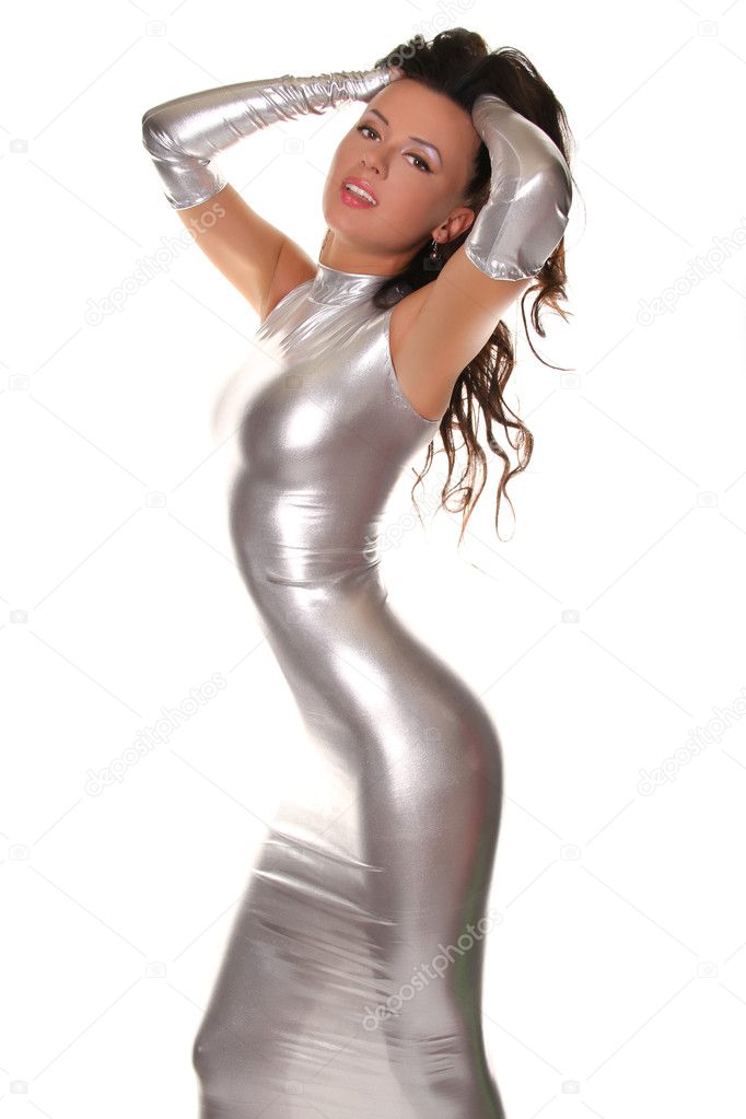 Absolutely Perfect Silver Long Spandex 