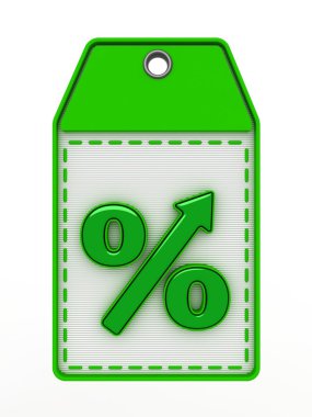 Green sign of percent clipart