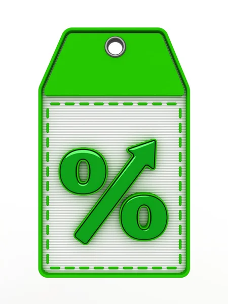 Segno verde di percentuale — Foto Stock