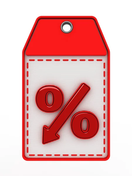 Porcentaje rojo — Foto de Stock