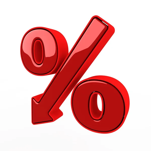 Vermelho por cento — Fotografia de Stock