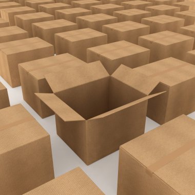 Cardboard boxes clipart