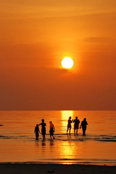 Plaża zachody słońca — Zdjęcie stockowe