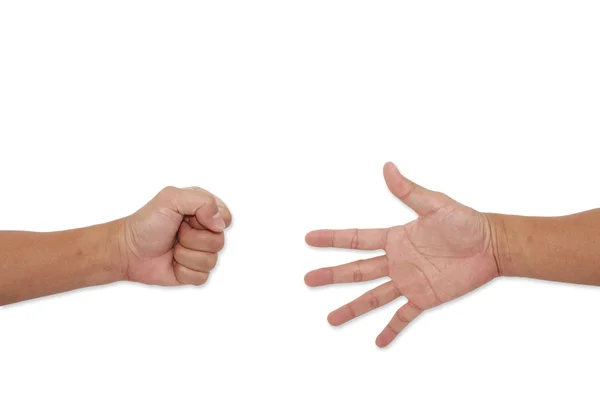 Азіатський людської руки Differrent цифри ізольованих білим тлом — стокове фото