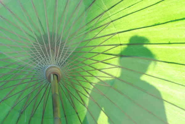 Zielony parasol — Zdjęcie stockowe