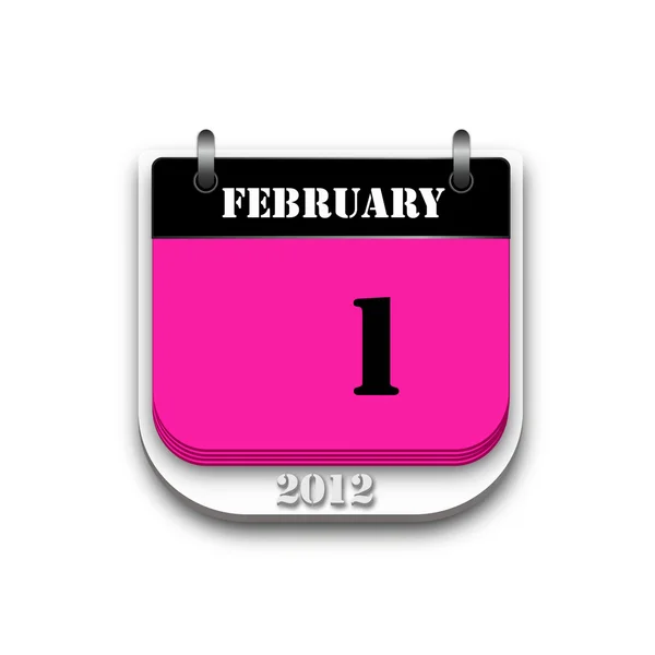2012 Calendário de fevereiro — Fotografia de Stock