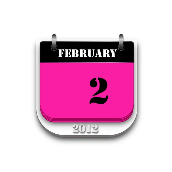 Februar-Kalender 2012 — Stockfoto