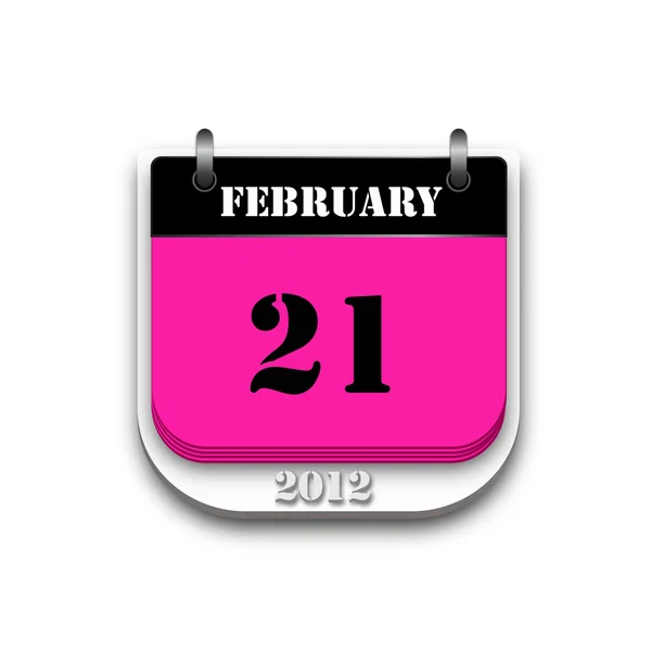 Календар лютого 2012 — стокове фото