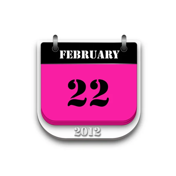 2012 feb calendario —  Fotos de Stock