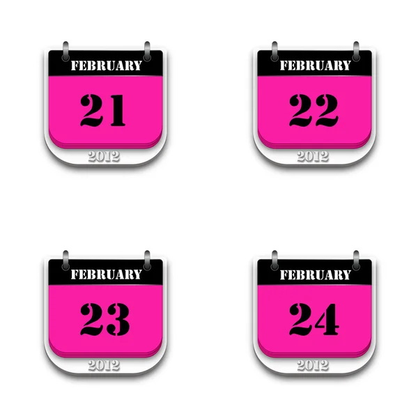 2012 február naptár — Stock Fotó