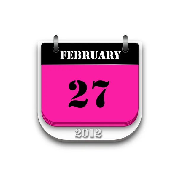 2012 年 2 月カレンダー — ストック写真