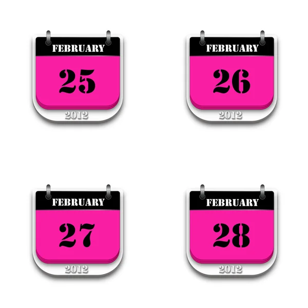 2012 Feb calendar — Stock Photo, Image