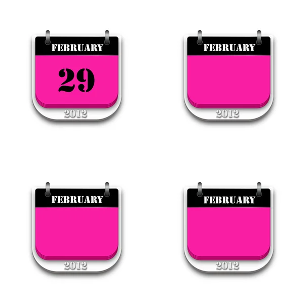 2012 feb kalendern — Stockfoto