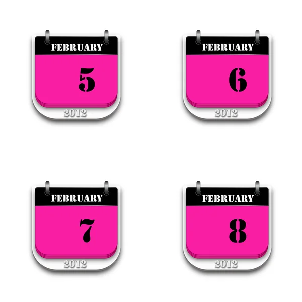Календар лютого 2012 — стокове фото