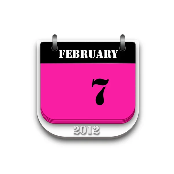 2012 Feb calendar — Stock Photo, Image