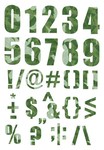 Alle lettertype gemaakt van blad tegels — Stockfoto