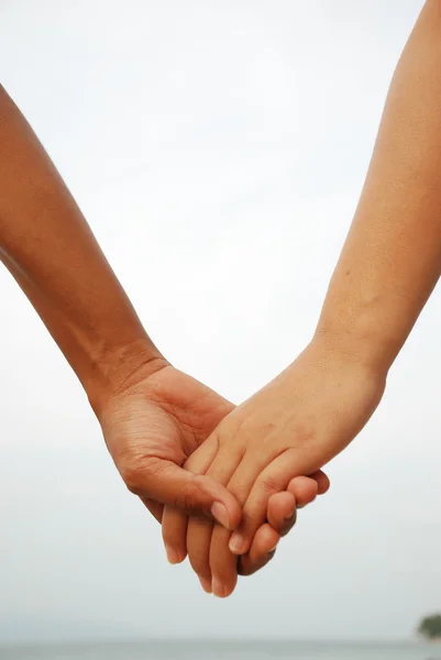 Amante manos juntas — Foto de Stock
