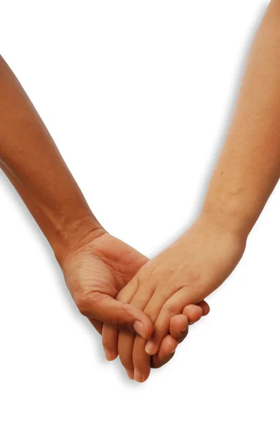 Kochanka ręce razem — Zdjęcie stockowe