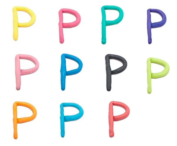 Set of p letter — Stock Photo, Image
