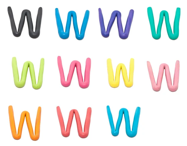 Set of w letter — Stock Photo, Image
