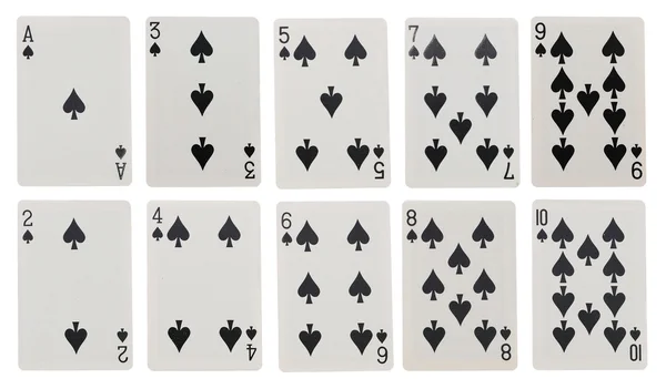 Kortspel isolerad på vit bakgrund — Stockfoto