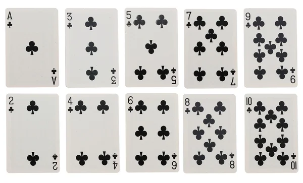 Jogo de cartas isolado no fundo branco — Fotografia de Stock
