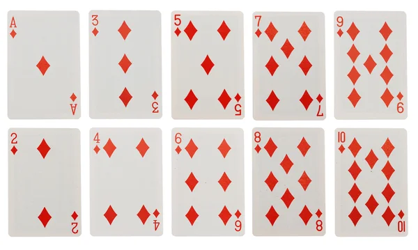 孤立在白色背景上的纸牌游戏 — 图库照片