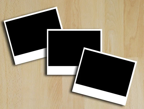 Foto rámečky na dřevěnou podlahu — Stock fotografie