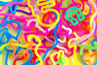Colorful rubberbands clipart