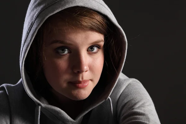 Tonåring problem för unga ledsen flicka och betonade — Stockfoto