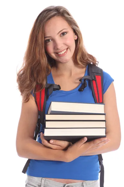 Beautiful high school teenage girl in education — Stock Photo, Image